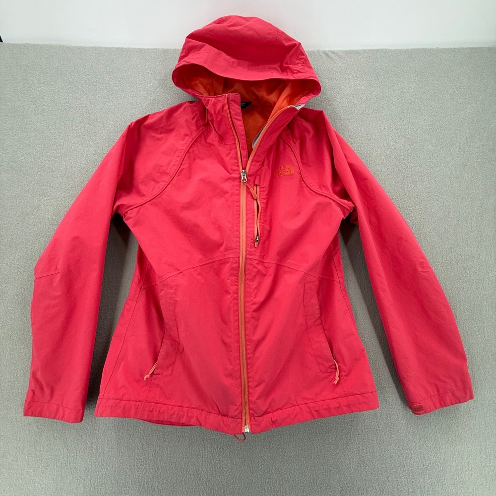 The North Face Dryvent Hooded Bright Orange Pink Jacket Women Size M